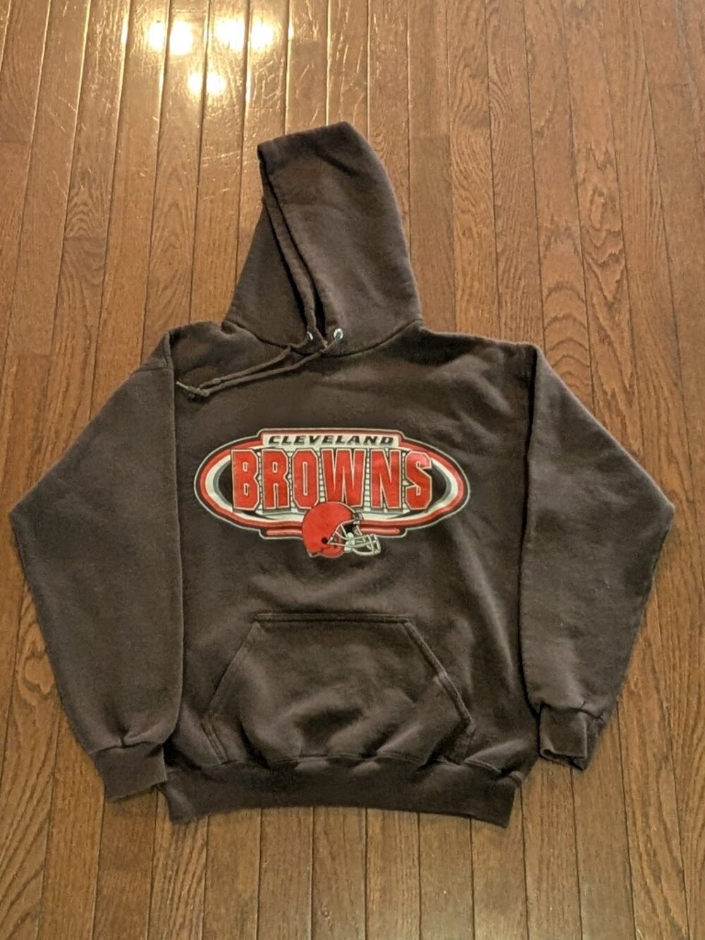 90's Cleveland Browns Logo Athletic Hoodie Made in USA - Size M